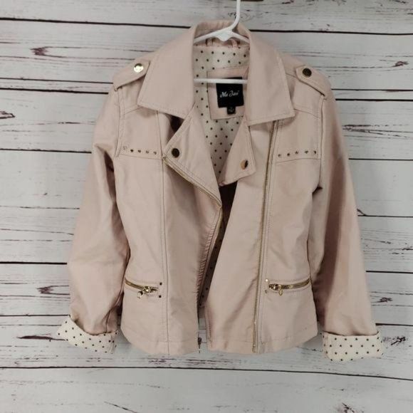Me Jane Side Zip Studded Motorcycle sz 10 Jacket - Picture 5 of 8